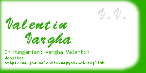 valentin vargha business card